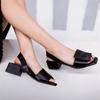Модные женские босоножки с геометрическим квадратным носком на высоком каблуке, летние босоножки с одной лямкой, женские босоножки Mujer Sandale Femme dfv345