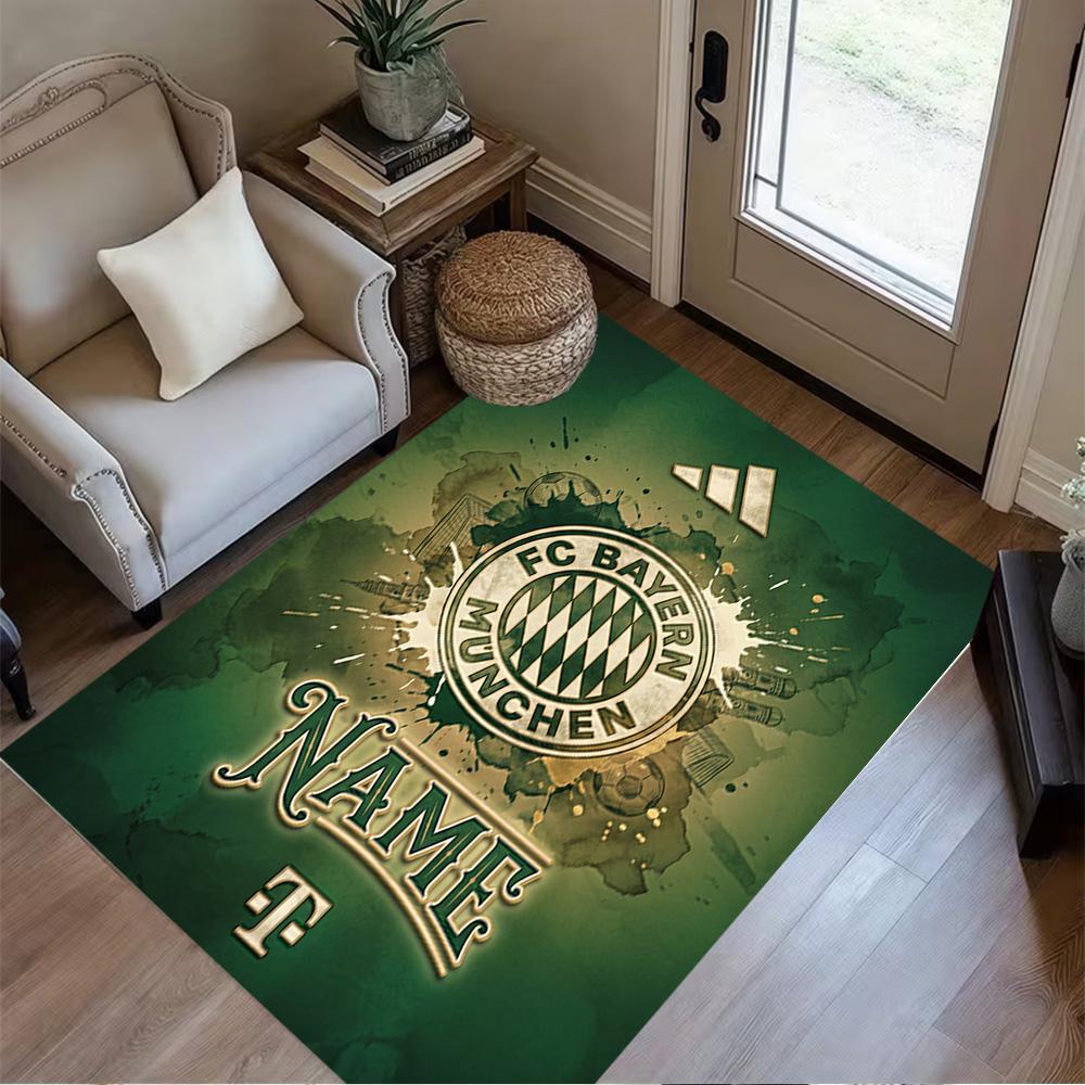 Bayern Munich Soccer Poster Floor Mat Perfect for Study room Dining Room Foyer Living Rooms Anti-slip Rug Office home decor