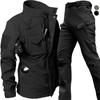 Windproof Waterproof Biker Suit Men Jacket Pants Sets Winter Shark Skin Soft Shell Uniform Warm Fleece Coats