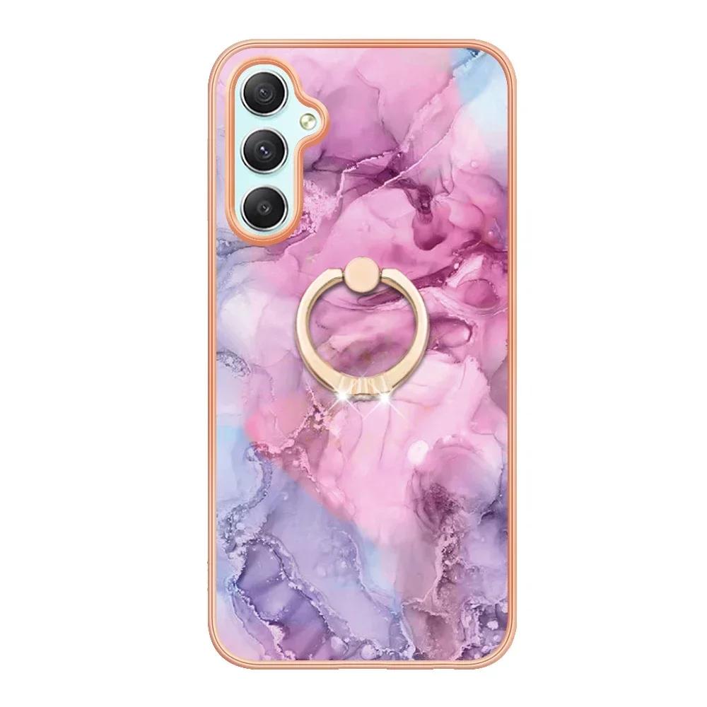Phone Case For Samsung Galaxy S20 S21 S22 S23 S24 Ultra A15 A25 A35 A55 A14 A24 A34 A54 Protect Cover Ring Holder Slim Fit Coque