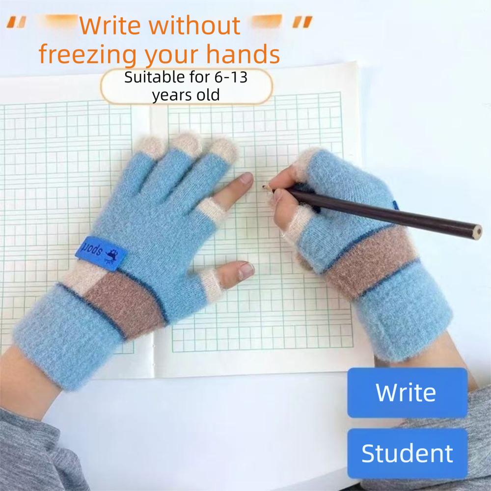 6-13Years Old Coldproof Children Mittens Windproof Baby Gloves Kids Winter Gloves Baby Boys Girls