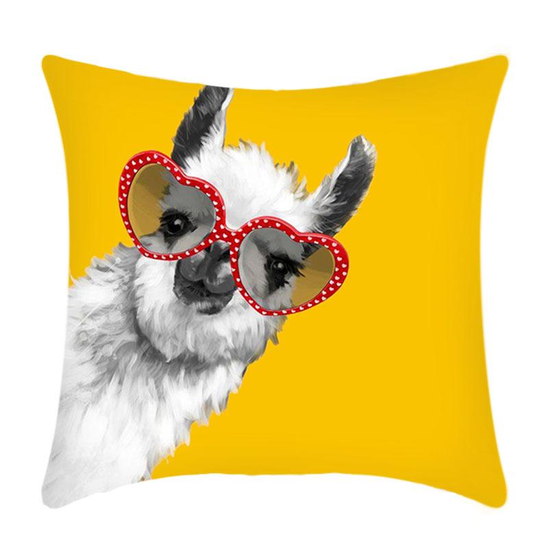 New Yellow Geometric Pillowcase Nordic Living Room Sofa Solid Color Plush Pillow Cover