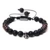 JYL TS Bracelet Men's Skull  Braided Minimalist Attracts Courage & Positive Vibe