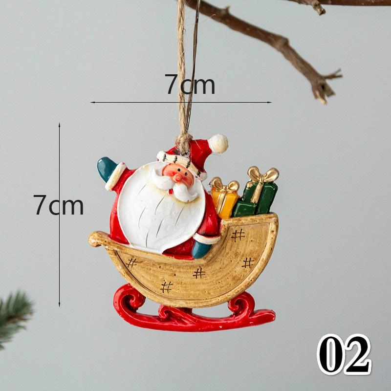 Christmas Tree Ornaments Cartoon Santa Claus Reindeer Ornaments Home Holiday Christmas Decorations Christmas Ornaments Gifts