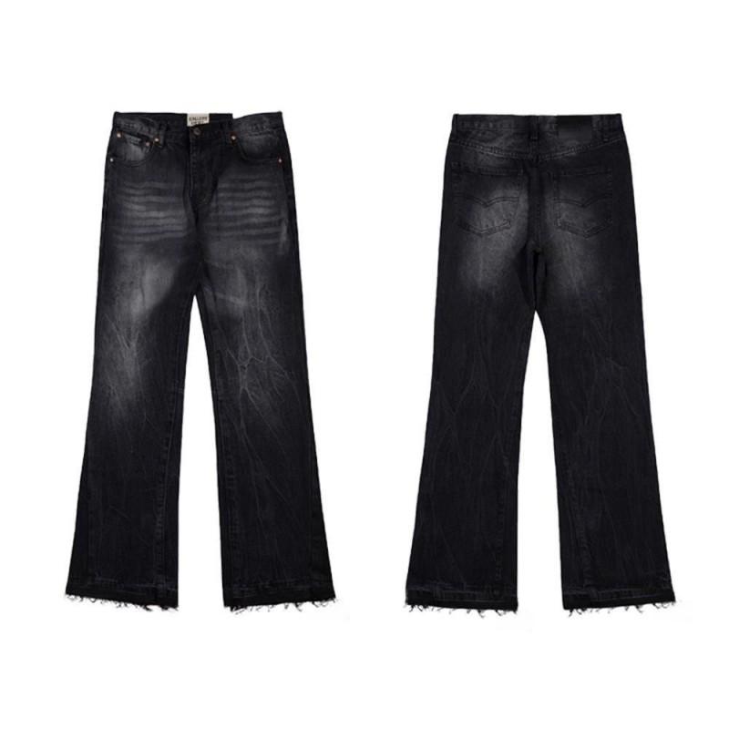Basic Washed Flared Jeans Men Women Casual All-match Denim Pants Streetwear