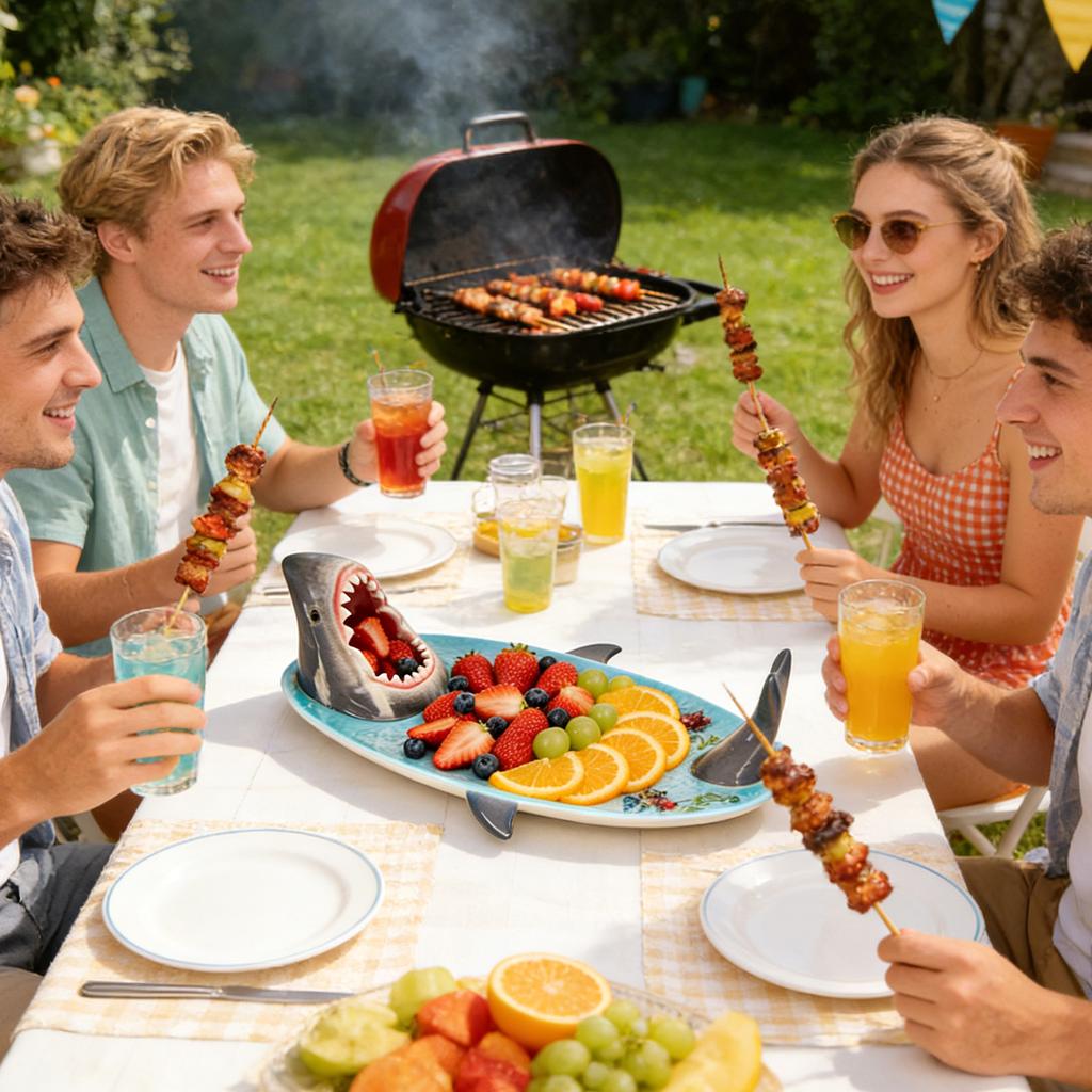 Shaped Charcuterie Board, Sushi Plate With Vegetable Serving Area, Bowl And Chopstick Rest, Ceramic Fun Sushi Board