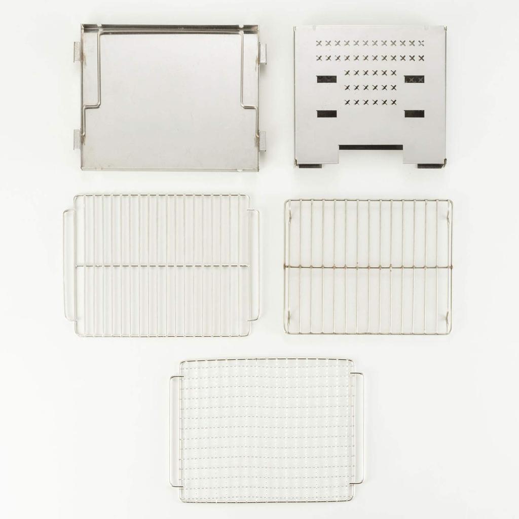 BUNDOK Campfire Stainless 260x290x180mm BD-404 Grill, Steel, Approx.