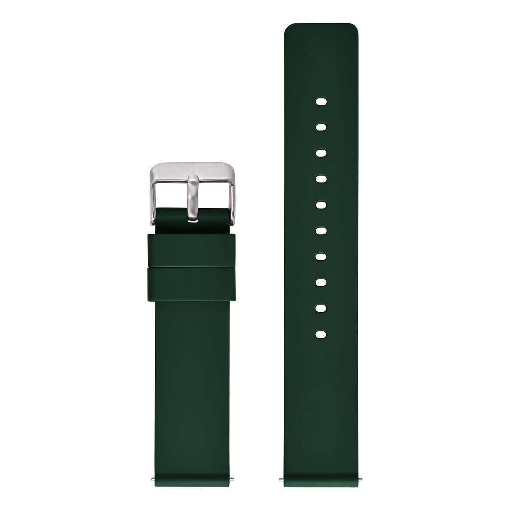 New Design Flat Smooth FKM Rubber Watch Strap 16mm 18mm 20mm 22mm 24mm Soft Quick Release FKM Rubber Watch Bands