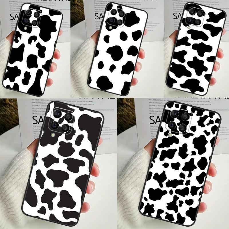 Белый черный коровий принт для Samsung Galaxy M55 M15 M13 M33 M53 M20 M30s M31s M12 M32 M52 M11 M51 M14 M34 M54 чехол