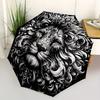 1pc Lion Head Ornament Automatic Umbrella - 8-Rib Foldable Design, Outdoor Adventures, and Family Celebrations yy250829104