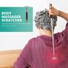 Металлическая чесалка для спины с телескопической деревянной ручкой и шариковой широкой головкой, стальной коготь, щетка для лица и головы Y1W5