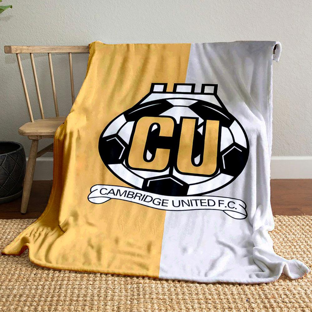 Cambridge United FC Logo Blanket Patterned blanket, flannel, suitable for all seasons, home decor, warm and cozy