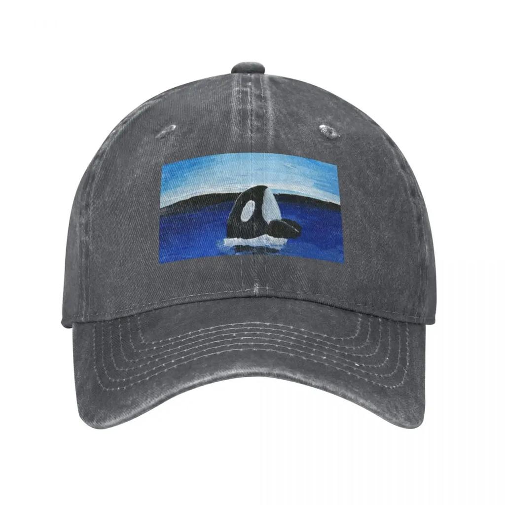 Orca Orca Whales Baseball Cap Cosplay custom Hat Golf Hat Unisex Hat Beach Baseball Unisex Womens