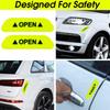 Светоотражающая предупреждающая наклейка на открытую дверь автомобиля. Автомобильные бамперы ОТКРЫТЫ. Светящаяся наклейка на внешнюю часть автомобиля. Внутренний отражатель. Наклейка для предотвращения столкновений.
