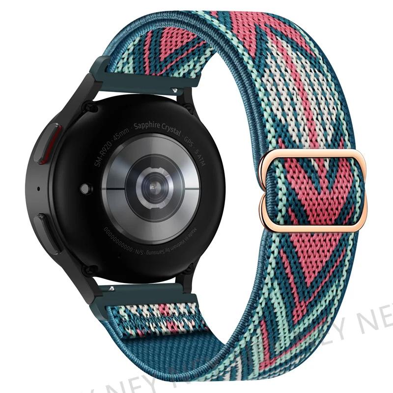Эластичный блестящий ремешок для Samsung Galaxy Watch 6/5/pro/3/4/classic/Active 2 20мм/22мм браслет Bohemian Pride ремешок для Huawei GT 3-2-e