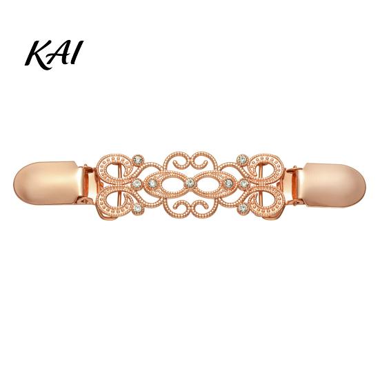 Waist Cincher Clip Vintage Cardigan Sweater with Rhinestone, Hold Together, Retro Metal Shawl Clasps for Dress Shawl, Women Clothing Accessories