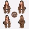 28" Barn Red Ombre Curly Wig - Heat Resistant Full Lace Synthetic Hairpiece with Loose Body Waves & Natural Look