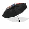 1pc Outdoor Umbrella with Anime Characters, Automatic Opening/Closing, Portable 3-Fold Design, 8-Rib Iron Frame - Perfect Gift for Fans, Traveler