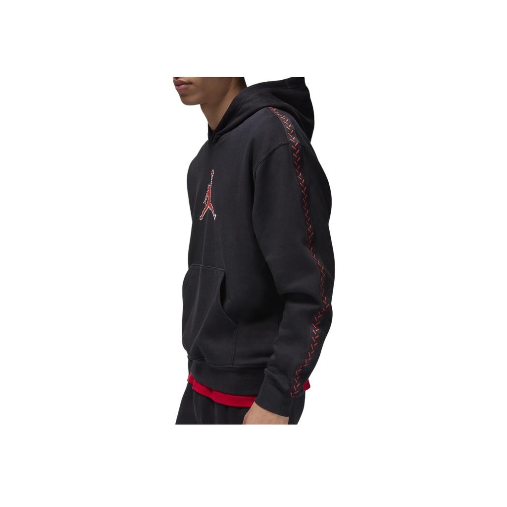 Jordan Flight MVP Logo Hoodie Patchwork Мужские толстовки с капюшоном черного цвета FN6352-010