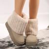 Fashion Fashionable Women's Round Toe Warm Thickened Plush Winter Mid-calf Boots Thick Sole Casual Comfortable Anti-slip Women Snow Boot