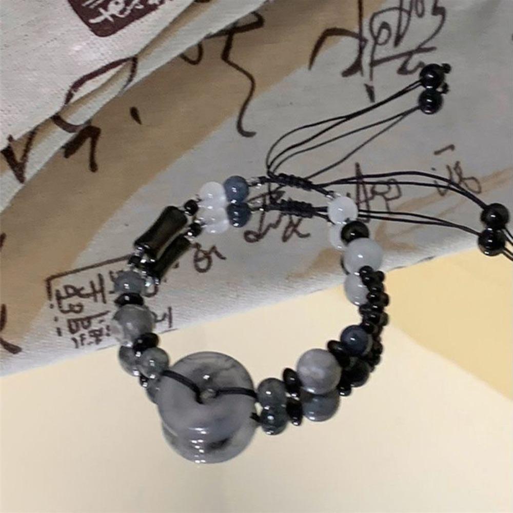 Винтажный плетеный веревочный браслет, китайский стиль, бамбуковый браслет из бисера, китайский стиль, браслет из бисера