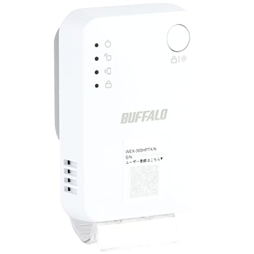 Buffalo WiFi Wireless LAN Relay Wi-Fi4 11n/g/b 300Mbps Direct Plug-in Model Simple Package Japanese Manufacturer [iPhone 15 / 14 / 13 / iPhone SE (3rd