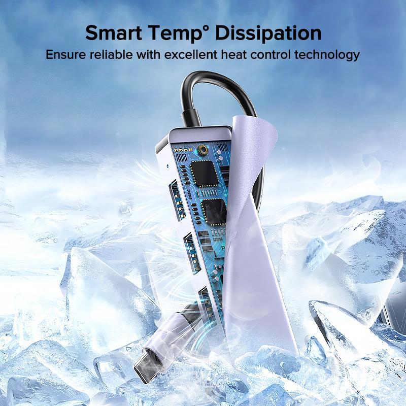 VAORLO USB C HUB 4 в 1, адаптер-док-станция типа C к USB 3.0 для Macbook Pro iPad Air HUAWEI Mate 40 30, разветвитель USB-C 3.1, порт OTG HUB