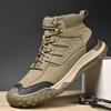 МодаНовые мужские кроссовки с высоким верхом Уличная мода Мужские базовые ботинки Удобные мотоциклетные ботинки Натуральная кожа Путешествия Кемпинг Мужская обувь