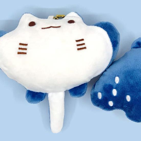 Lovely Devil Marine Animal Fish Plush Pendant Cartoon Rays Doll Plushies Ornament Soft Stuffed Animal Purse Charms