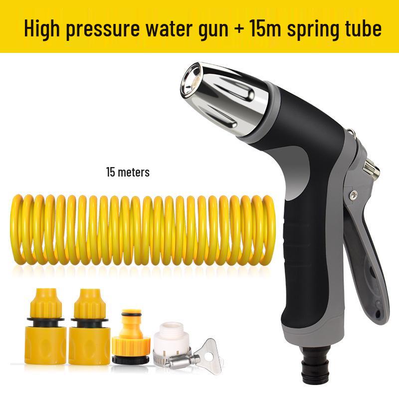 High-Pressure Car Wash Water Gun with Soft Hose and Spray Nozzle