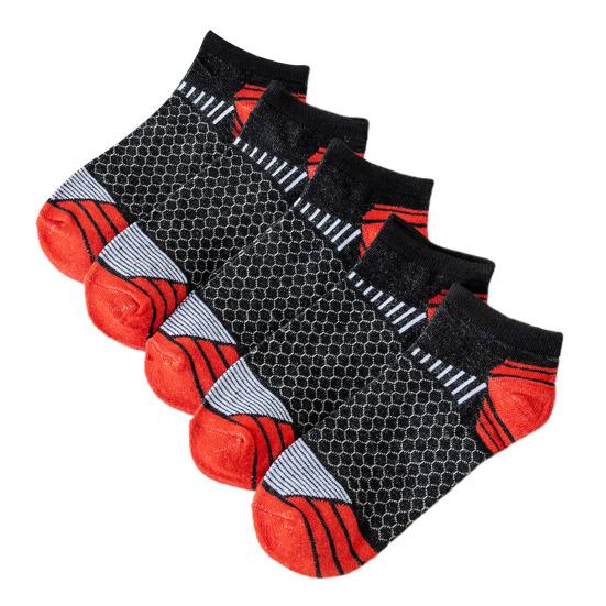 5 пар мужских баскетбольных носков, впитывающих пот, влагоотводящих, дышащих, с низким вырезом, нескользящие, для повседневной носки, для занятий йогой