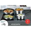 Arthur Martin AM2493 8-piece Cookware Set - Stainless Steel - Removable Handle - All Heat Sources Including Induction