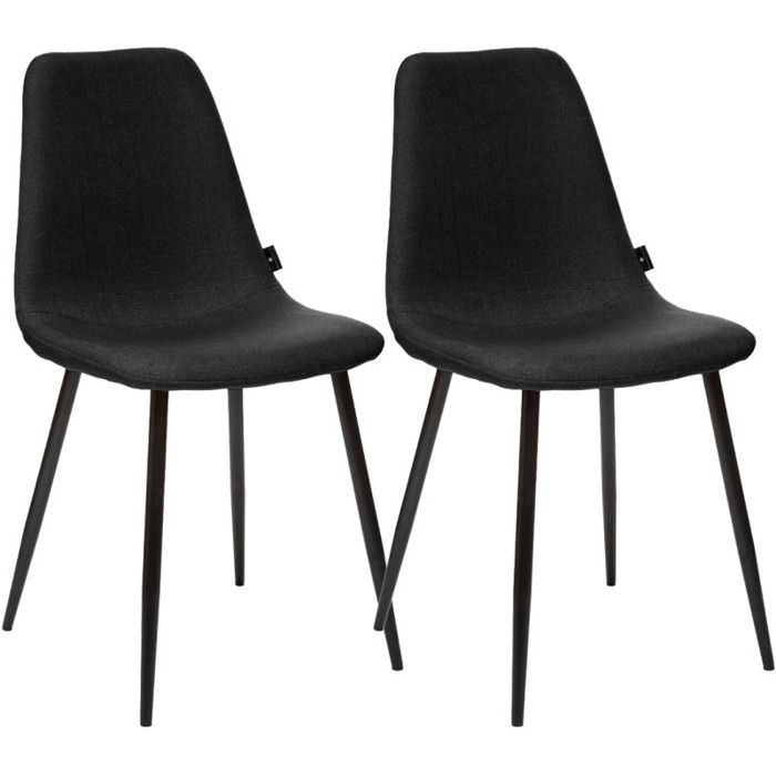 Lot de 2 chaises style scandinave Tyka Atmosphera - Noir