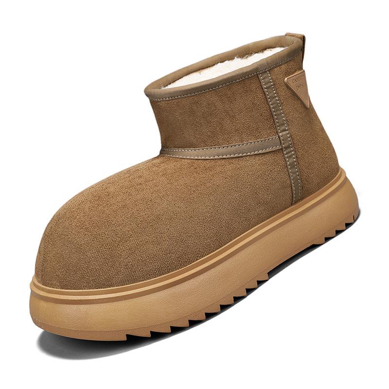 Kapibara Milk Almost Couple Snow Boots Winter Warm Bread Big Head Cotton Shoes Fleece Thicked Non-Slip Men Shoes