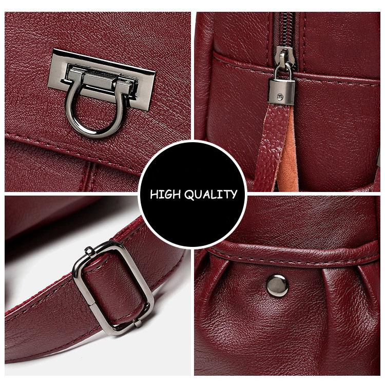 Рюкзак женский повседневный кожаный женский мешок модный портативный женский дорожный студенческий рюкзак