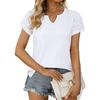 Женская летняя футболка с V-образным вырезом и рукавами реглан, женский топ с короткими рукавами, рубашка