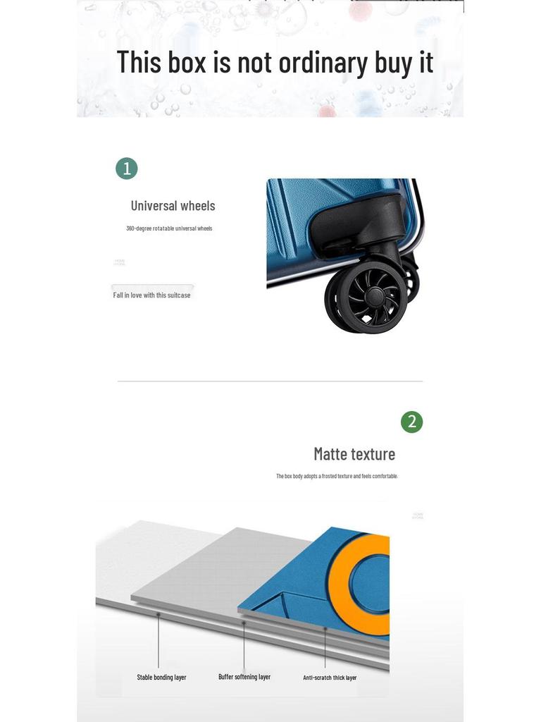 Large Capacity 20/22/24 Inch Aluminum Trolley Suitcase with Universal Wheels