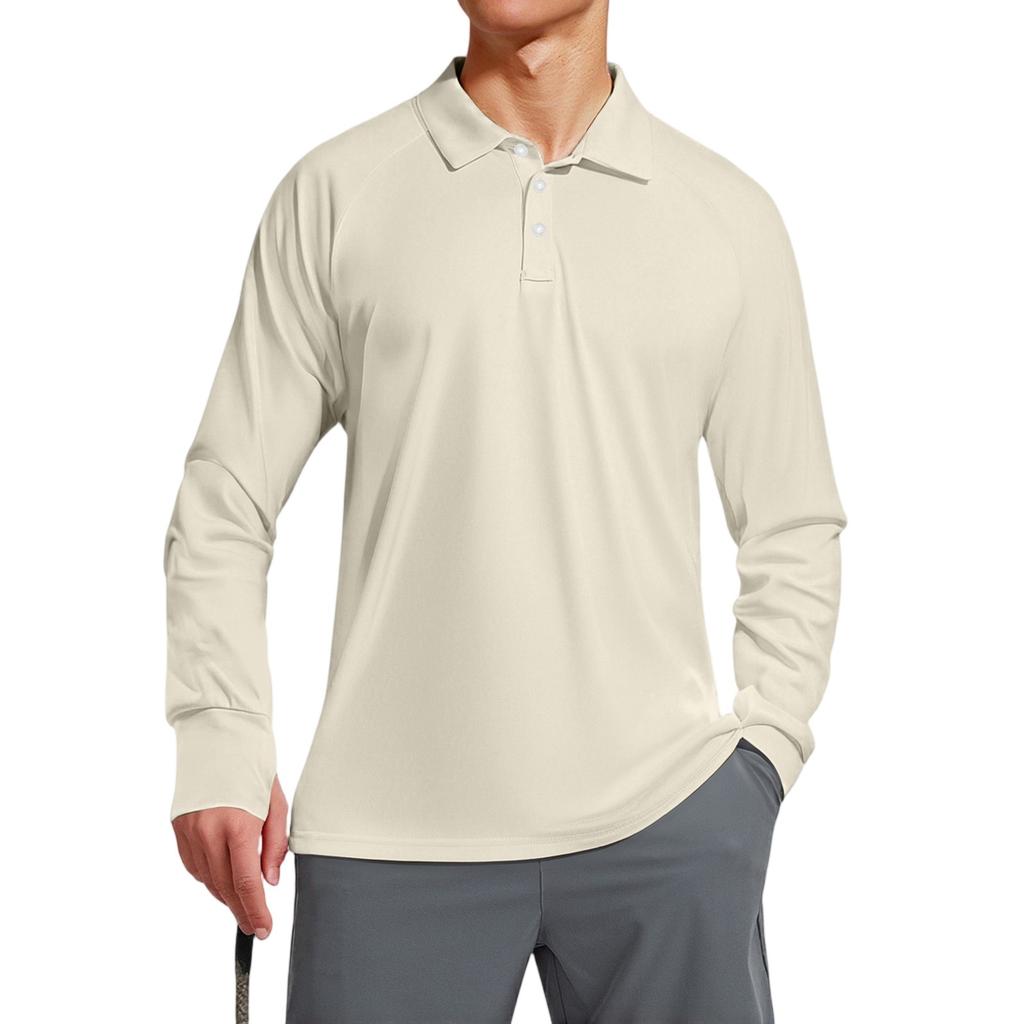 Men's Raglan Long Sleeve Golf Shirt UPF 50+ Lightweight Shirt