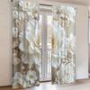 2pc Floral Print Curtains - Polyester Fabric, Machine Washable, Suitable for Bedroom, Kitchen, Office, Living Room