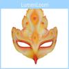 Stunning Resin Peacock Mask In Bright Yellow And Blue For Traditional Costume Parties