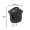 10/20Pcs ON/OFF Round Rocker Dot Switch Black Illuminated Car Dashboard Dash Boat Rocker 2Pin Toggle Switches Car Accessories