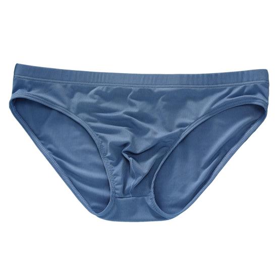 Men Briefs Low-rise Elastic Waistband Ice Briefs Solid Silk Color Ice Silk Thin Panties High Elastic Underwear