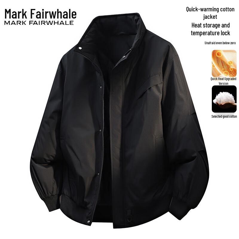 Mark Fairwhale Men's Stand-Collar Warm Cotton Jacket