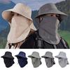 Шаль для защиты шеи, съемная крышка для лица, водонепроницаемая рыболовная шляпа для женщин и мужчин