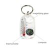 Outdoor Mountaineering Hiking Compass Portable Luminou Accurate Compass Thermometer Keychain 3 In1 Outdoor Survival Tool