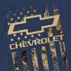 Chevrolet Unisex Adult Camo Flag Heather T-Shirt