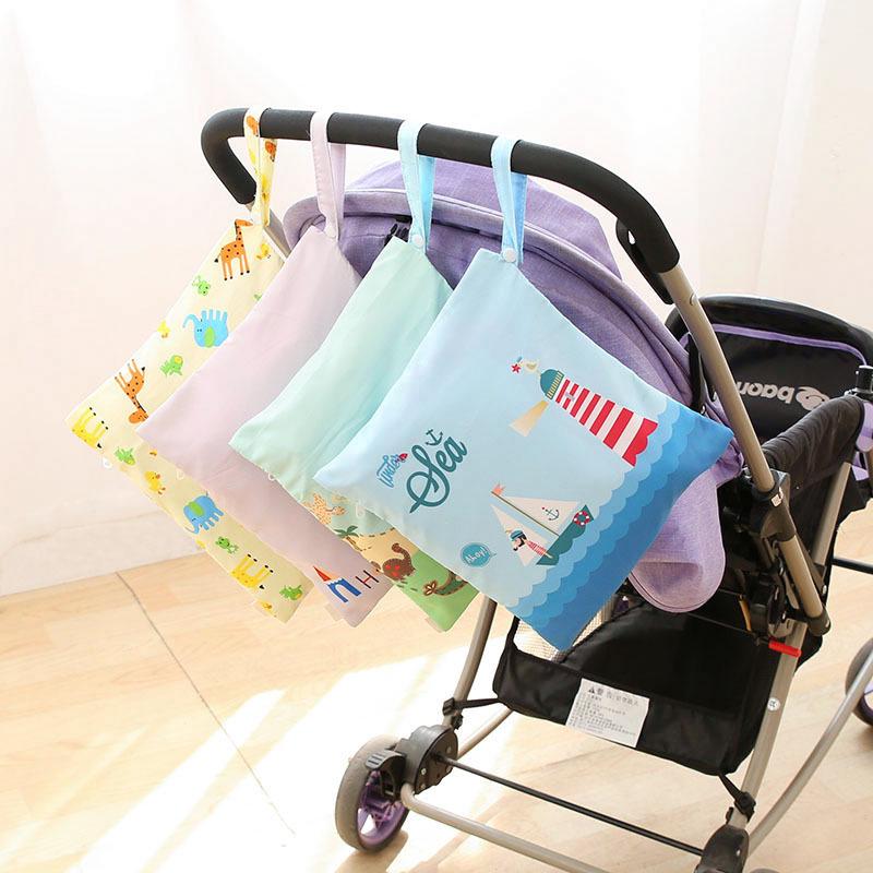 Waterproof Baby Diaper Bag for Stroller - Hangable Storage & Wash Bag