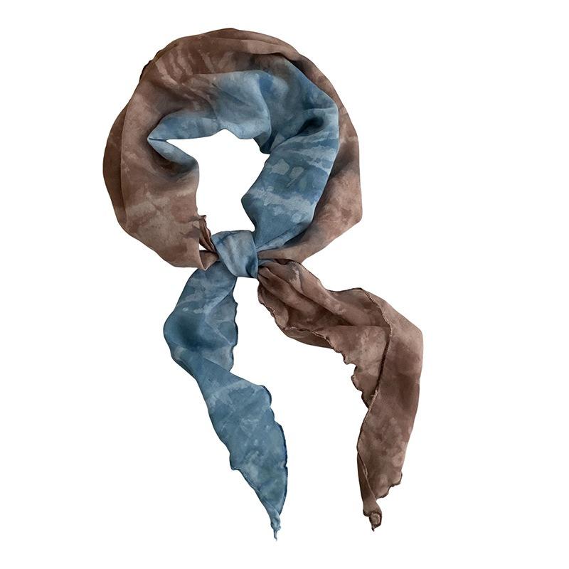 Треугольный платок повязка на голову ретро тай-дай шелковый платок высококачественный тонкий платок платок-шаль многоцелевой пояс