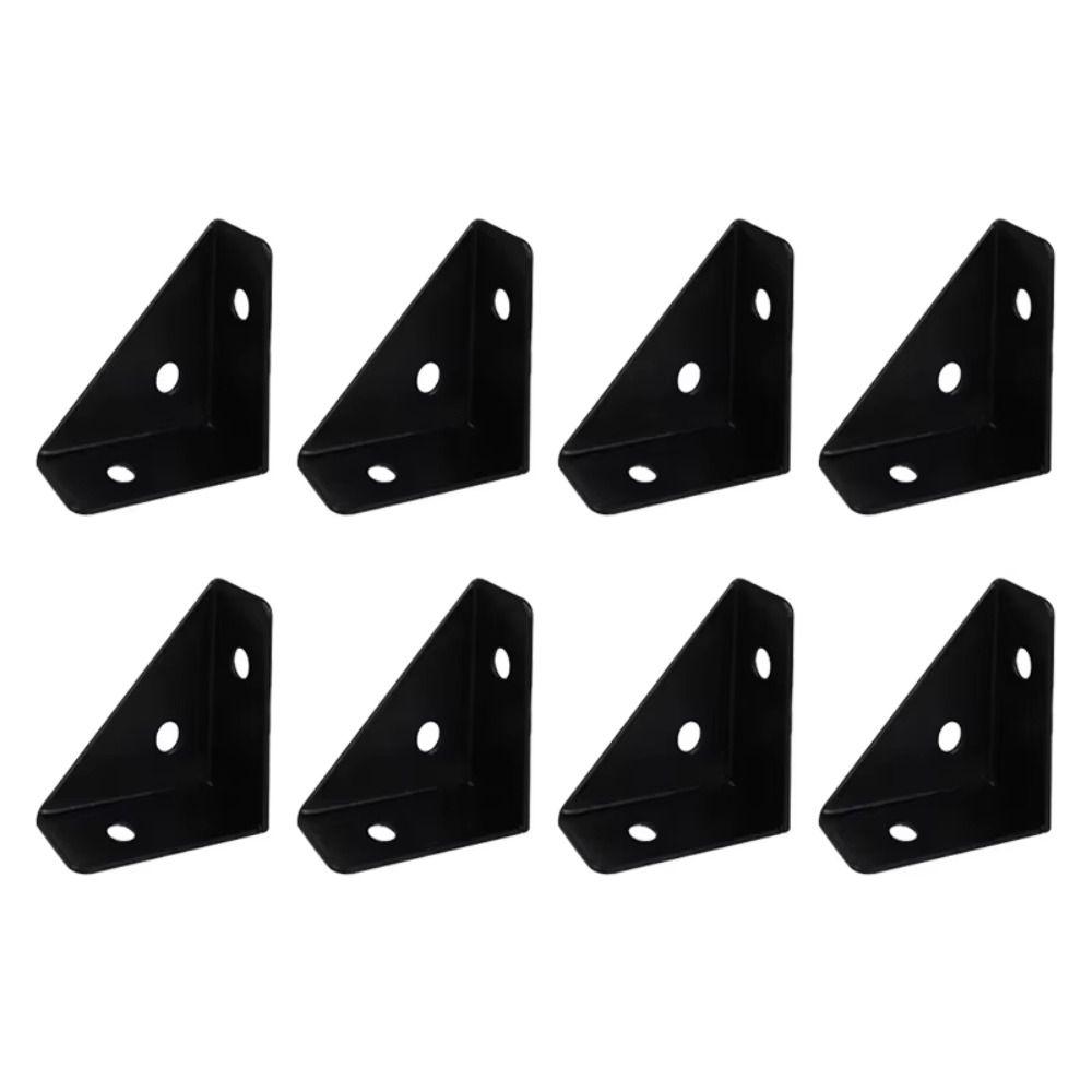 8pcs Heavy Duty Steel Right Triangular Angle Thicken Support Corner Stand Furniture Hardware