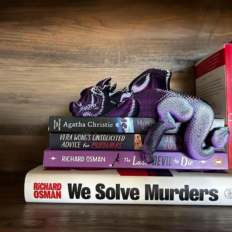 Дракон Книжные подставки Спящий Дракон Декор для Книжной полки 3D-печать Спящий Дракон Книжная полка Сидящий Фигурка Дракона Для Книжной полки Винтаж